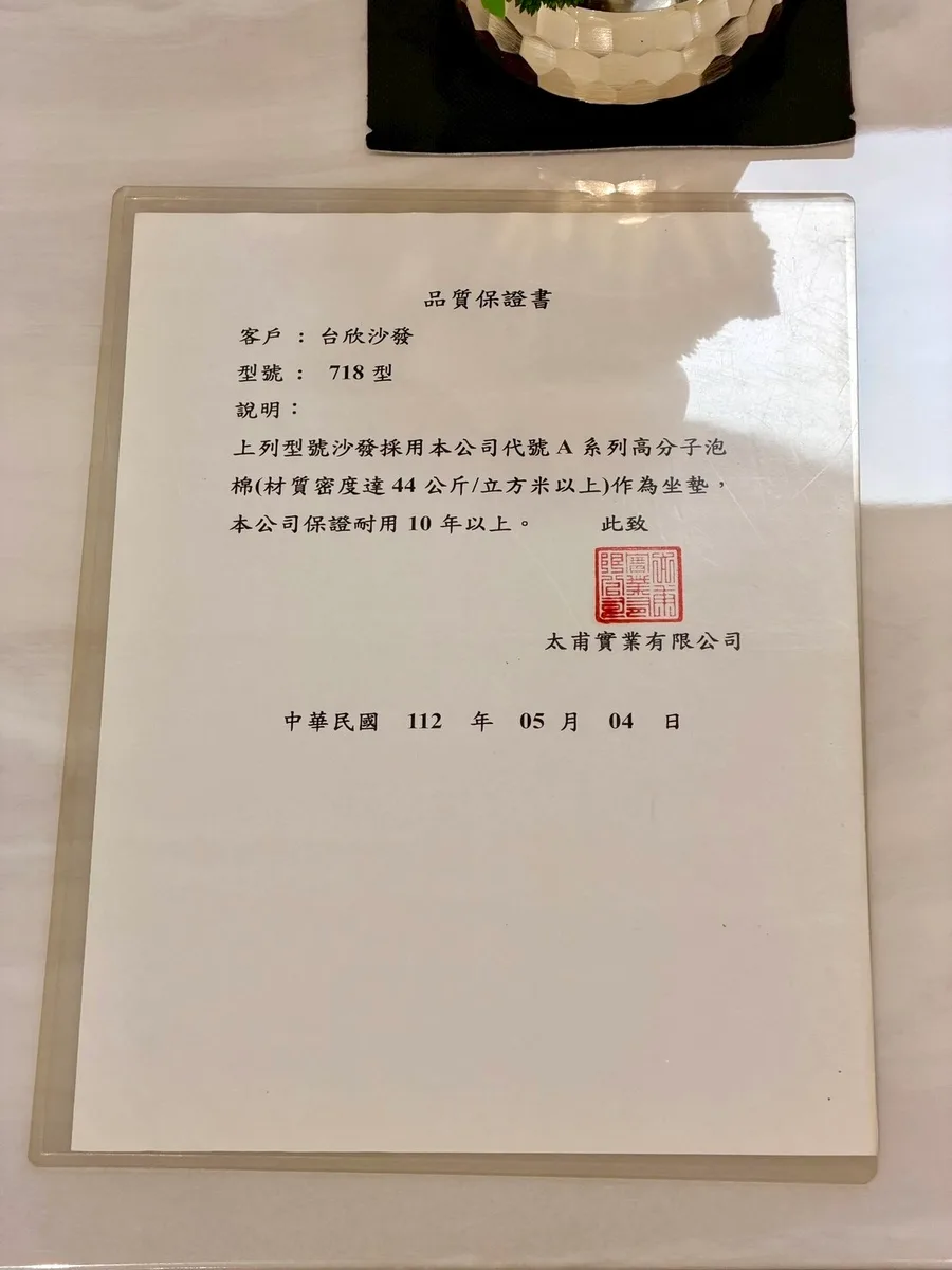NAPPA沙發靠背細節
