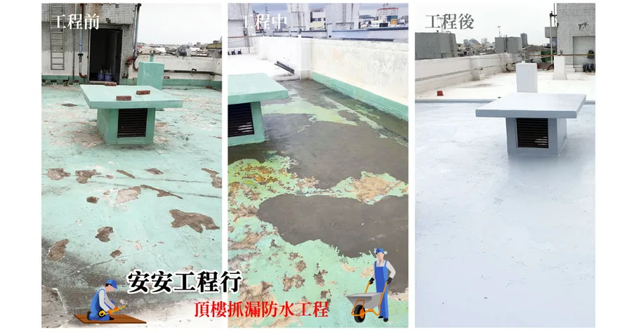 【台南屋頂防水】安安宅修｜屋頂漏水神救援｜防水抓漏品質安啦！