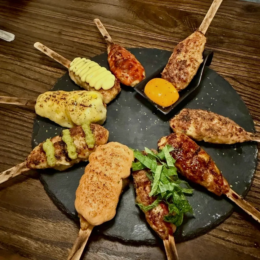 台南居酒屋原佃燒烤手作雞肉棒組合九種口味