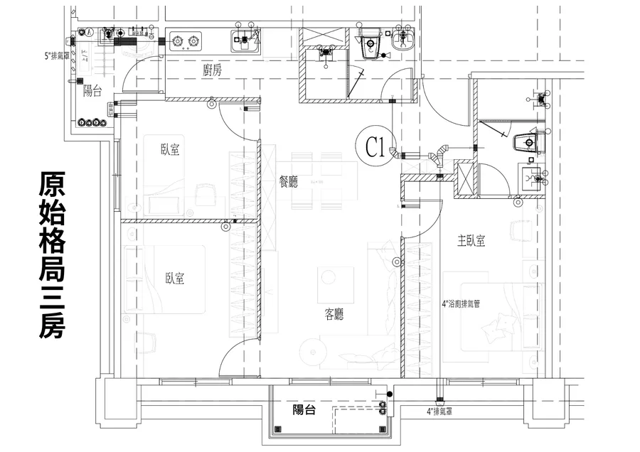 台中室內設計推薦：綻緣空間設計，現代透亮新家，臥室打通大2房