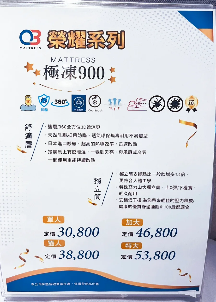 台南涼感床墊推薦【歐寶床墊】越睡越涼獨立筒床墊│床墊工廠直營
