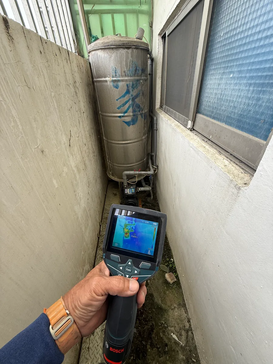 台南抓漏推薦│地震竟然震破水管│熱顯像儀器揪出漏水│還好找對