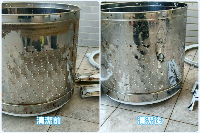 洗衣機要多久清一次？台南屋主找倍亮清潔拆洗內桶才發現：外表乾淨裡面藏滿污垢